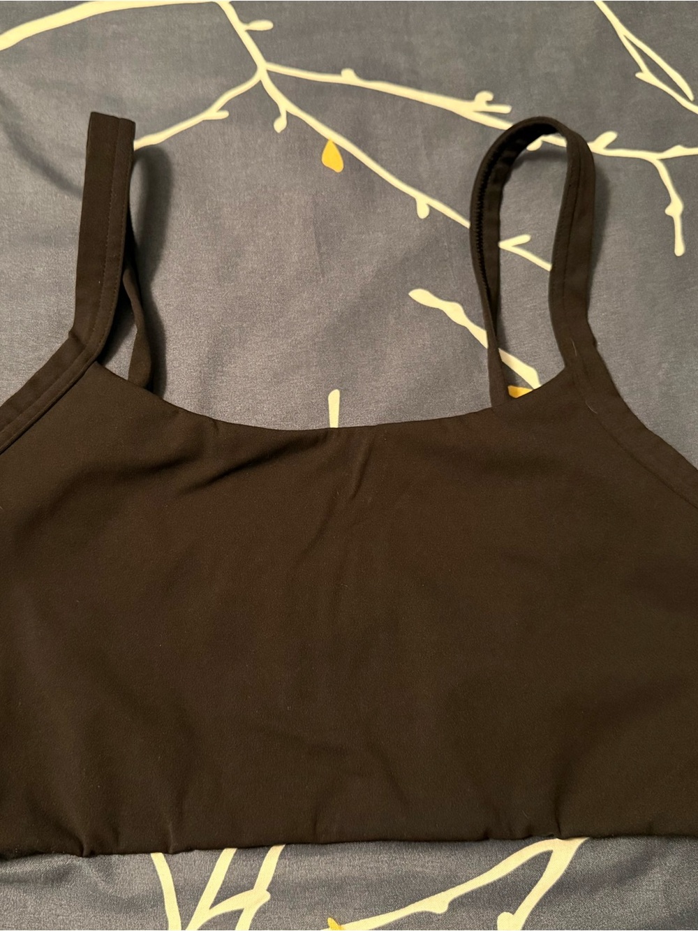 Lululemon Straight-Strap Sports Bra, Black, Large